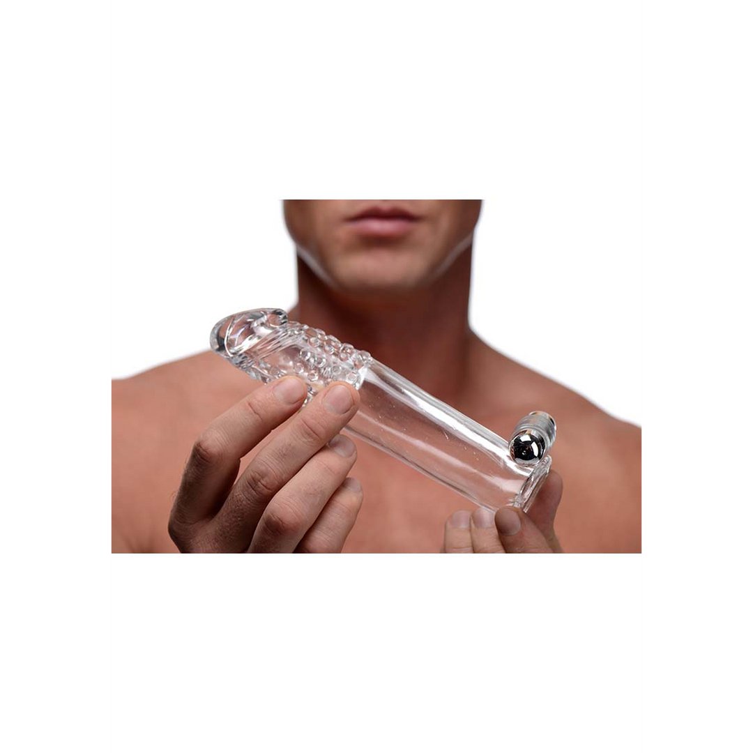 Clear Sensations - Vibrating Penis Sleeve with Bullet - EroticToyzProducten,Toys,Toys voor Mannen,Penis Sleeve,,XR Brands