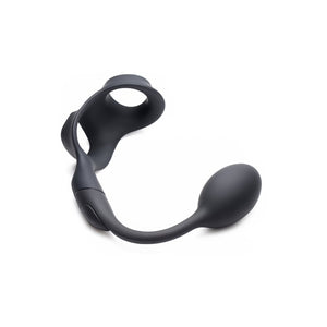 Cock and Ball Ring + Plug with 10 Speeds - EroticToyzProducten,Toys,Anaal Toys,Buttplugs Anale Dildo's,Buttplugs Anale Dildo's Vibrerend,Toys voor Mannen,Cockringen,Ball Straps,,MannelijkXR Brands