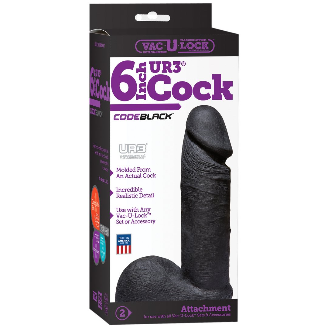 CodeBlack - 15 cm - EroticToyzProducten,Toys,Dildos,Realistische Dildo's,Voorbinddildo's,Voorbinddildo's,,GeslachtsneutraalDoc Johnson