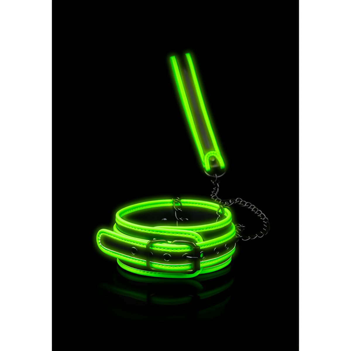 Collar and Leash - Glow in the Dark - EroticToyzProducten,Toys,Fetish,Riem Halsbanden,,Ouch! by Shots