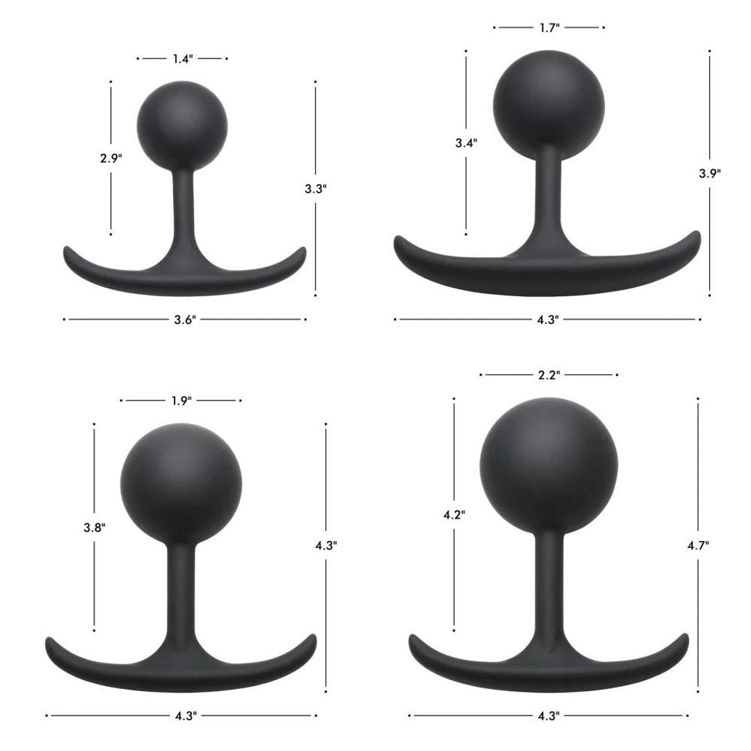 Comfort Plugs Silicone Weighted Round Plug 3.9 - Black - EroticToyzProducten,Toys,Anaal Toys,Buttplugs Anale Dildo's,Buttplugs Anale Dildo's Niet Vibrerend,,GeslachtsneutraalXR Brands