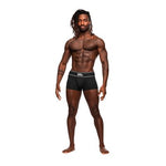 Comfortabele Pouch Short - L - Zwart - Male Power Modal Rib - collectie - EroticToyzProducten,Lingerie,Lingerie voor Hem,Boxershorts,,MannelijkMale Power