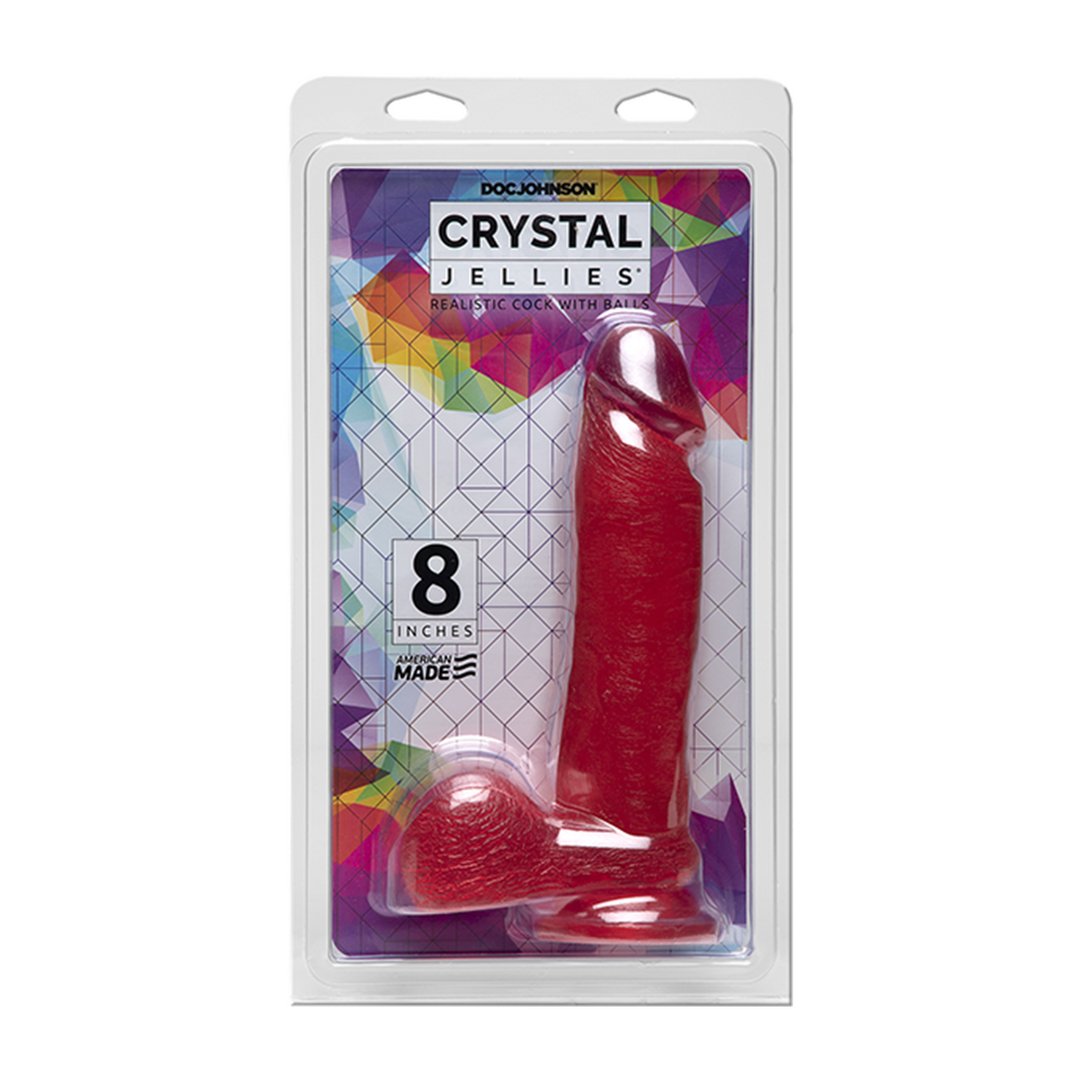 Crystal Jellies Realistische Dildo Met Ballen 20 cm - Transparant - EroticToyzRealistische Dildo'sDoc Johnson