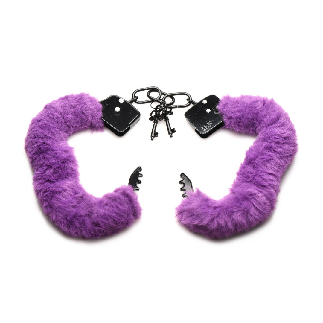 Cuffed in Fur - Furry Handcuffs - Purple - EroticToyzProducten,Toys,Fetish,Boeien,Handboeien,Nieuwe Producten,,GeslachtsneutraalXR Brands