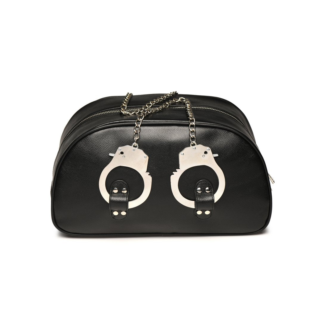 Cuffed Travel Bag with Handcuff Handles - Black - EroticToyzProducten,Toys,Fetish,Fetish - Accessoires,Nieuwe Producten,,GeslachtsneutraalXR Brands