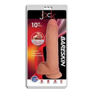 Curve Toys Bareskin Dildo 25,5 cm Met Ballen en Zuignap - Vleeskleurig - EroticToyzRealistische Dildo'sCurve Toys