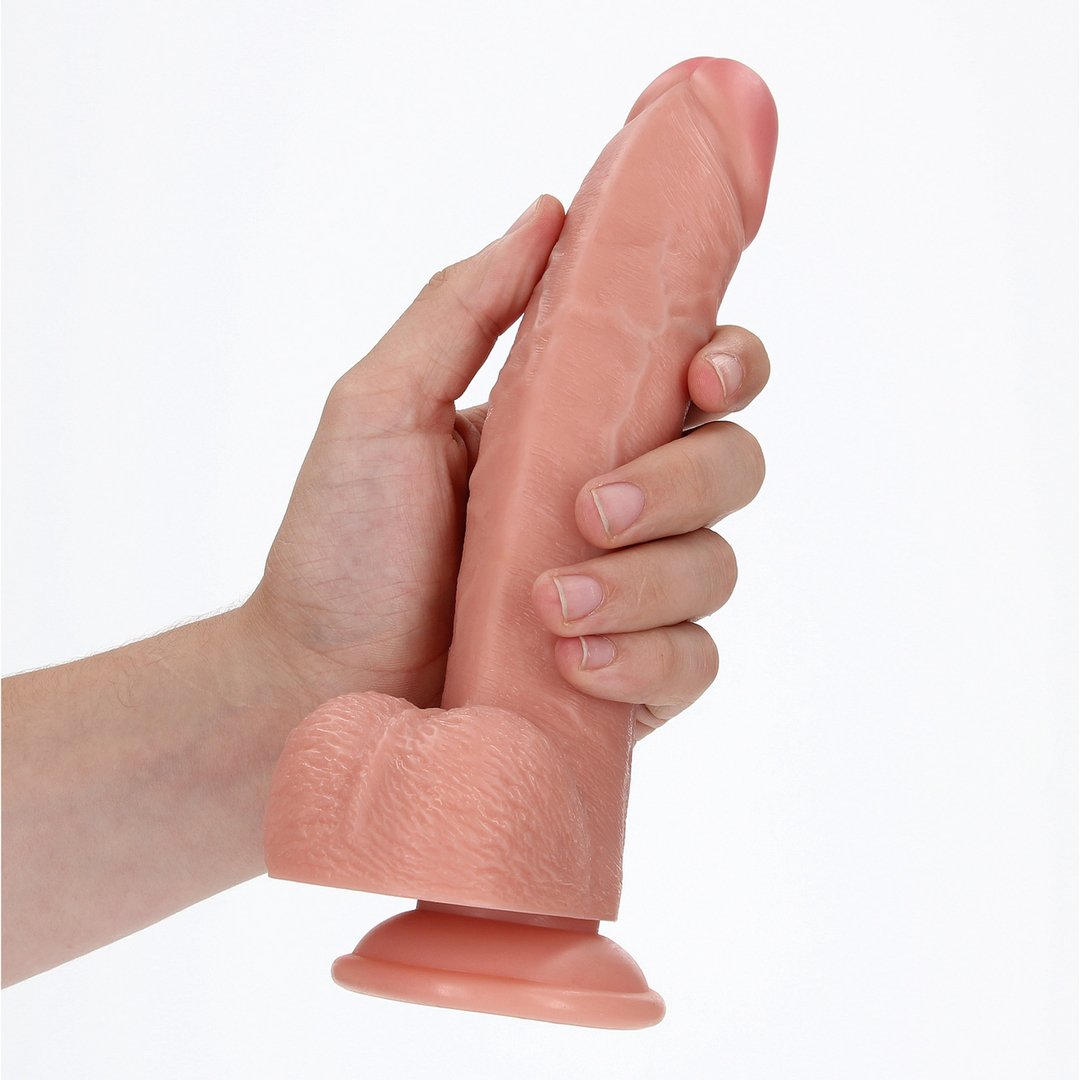 Curved Realistic Dildo with Balls and Suction Cup - 20,5 cm - EroticToyzProducten,Toys,Dildos,Realistische Dildo's,,GeslachtsneutraalRealRock by Shots