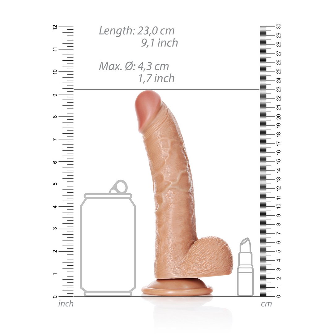 Curved Realistic Dildo with Balls and Suction Cup - 20,5 cm - EroticToyzProducten,Toys,Dildos,Realistische Dildo's,,GeslachtsneutraalRealRock by Shots