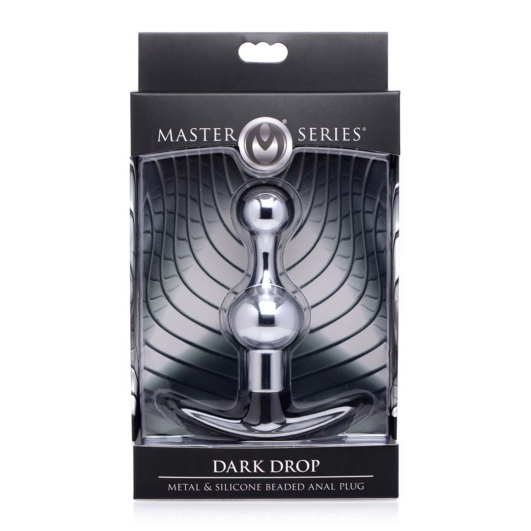 Dark Drop Metal Silicone Beaded Anal Plug - EroticToyzProducten,Toys,Anaal Toys,Buttplugs Anale Dildo's,Buttplugs Anale Dildo's Niet Vibrerend,,XR Brands