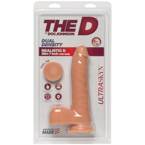 Doc Johnson D Slim Realistische ULTRASKYN Dildo 18 cm met Ballen - Huidkleurig - EroticToyzRealistische Dildo'sDoc Johnson