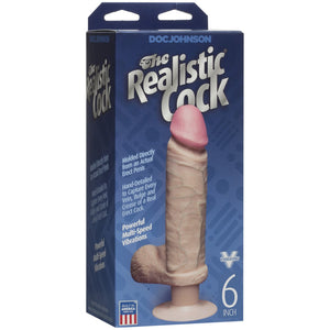 'Doc Johnson Realistic Cock Vibrating Dildo Met Zuignap - 20 cm - ULTRASKYN - 2 Stuks' - EroticToyzRealistische VibratorsDoc Johnson