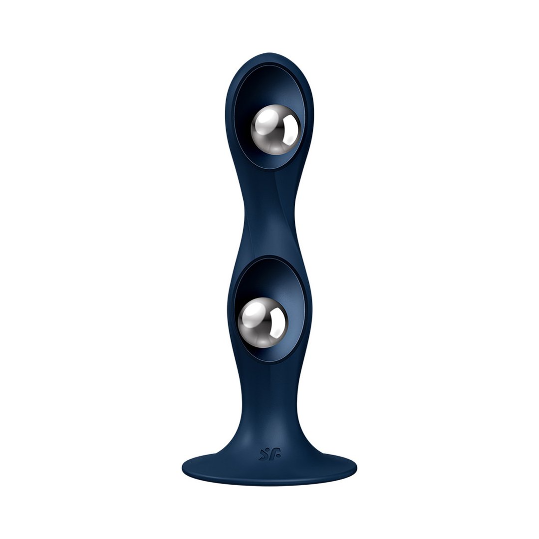 Double Ball - R - Weighted Dildo - Dark Blue - EroticToyzProducten,Toys,Anaal Toys,Buttplugs Anale Dildo's,Buttplugs Anale Dildo's Niet Vibrerend,Binnenkort Verwacht,,GeslachtsneutraalSatisfyer