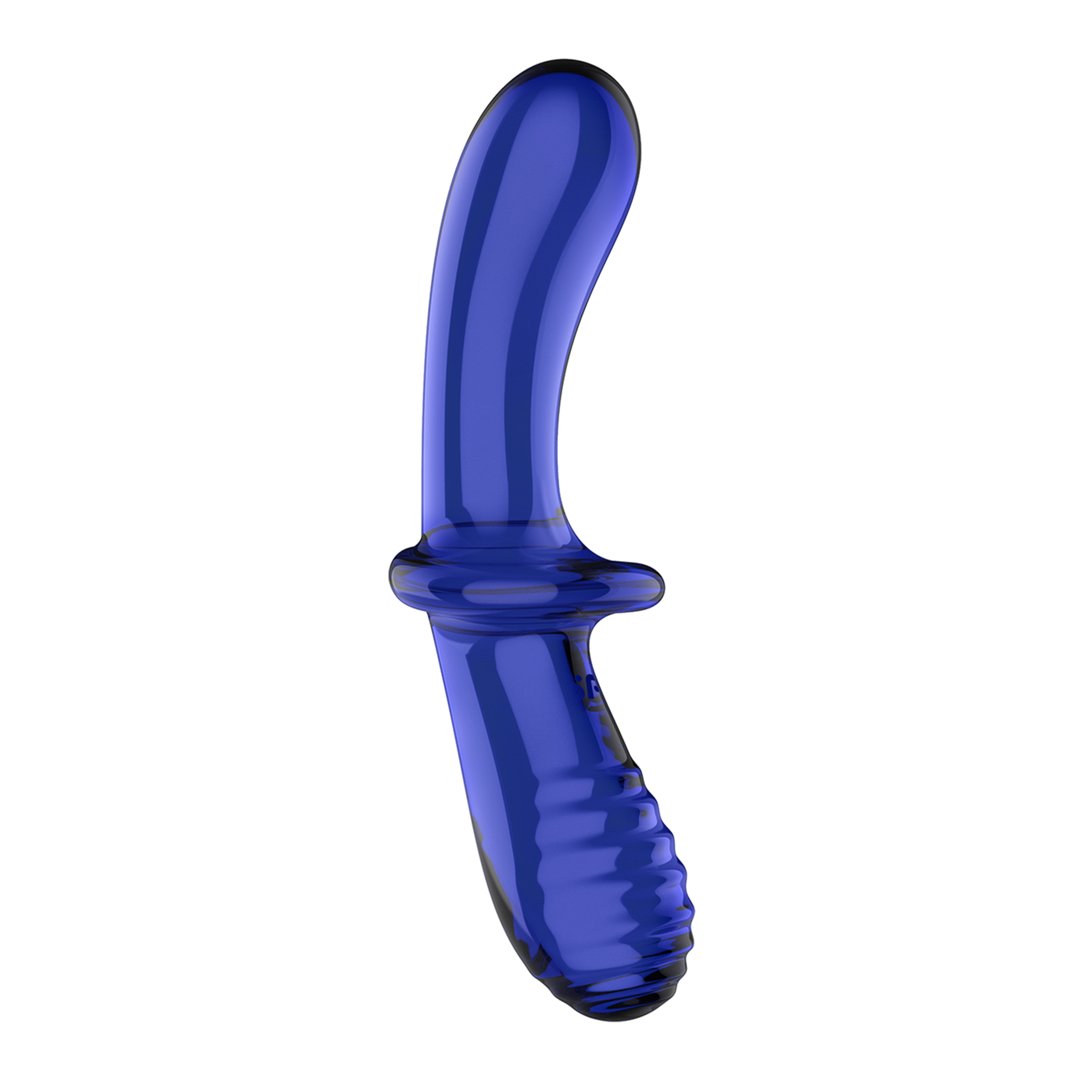 Double Crystal - Glass Dildo - Light Blue - EroticToyzProducten,Toys,Dildos,Glazen Dildo's,,GeslachtsneutraalSatisfyer
