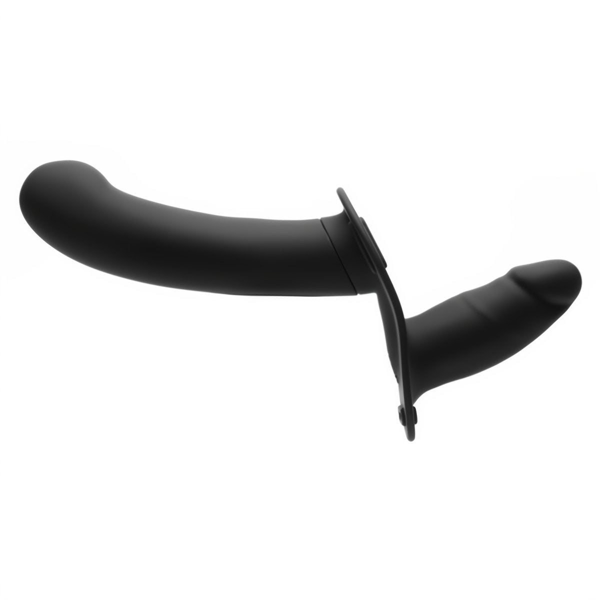 'Double Diva Dubbele Dildo met Harnas en Afstandsbediening – Zwart' - EroticToyzDubbelXR Brands