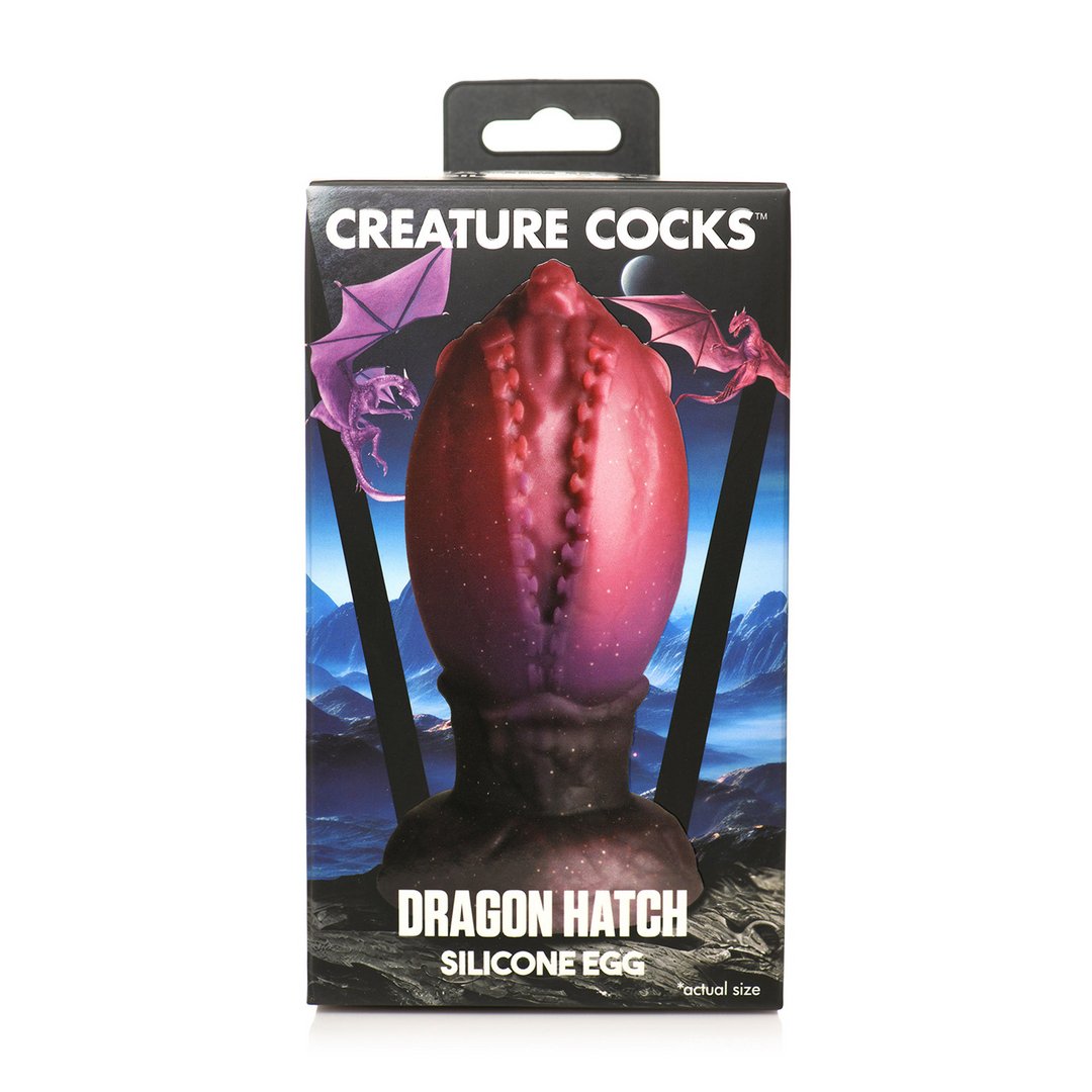 Dragon Hatch Fantasy Ei van Siliconen - Groot - Rood/Bruin - EroticToyzButtplugs Anale Dildo's Niet VibrerendXR Brands