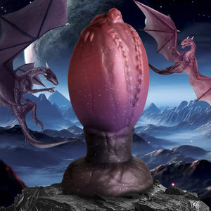 Dragon Hatch Fantasy Ei van Siliconen - Groot - Rood/Bruin - EroticToyzButtplugs Anale Dildo's Niet VibrerendXR Brands