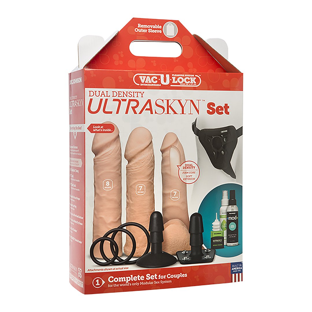 Dual Density ULTRASKYN Toy Set - EroticToyzProducten,Toys,Dildos,Realistische Dildo's,Voorbinddildo's,Voorbinddildo's,Kits Sets,Sets voor Koppels,Toy Sets,,GeslachtsneutraalDoc Johnson