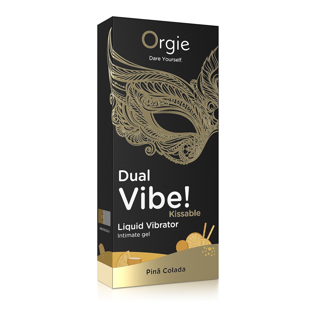 'Dual Vibe! Kusbare Vloeibare Vibrator 15 ml - Pinã Colada' - EroticToyzVibrerende Gel en LotionsOrgie