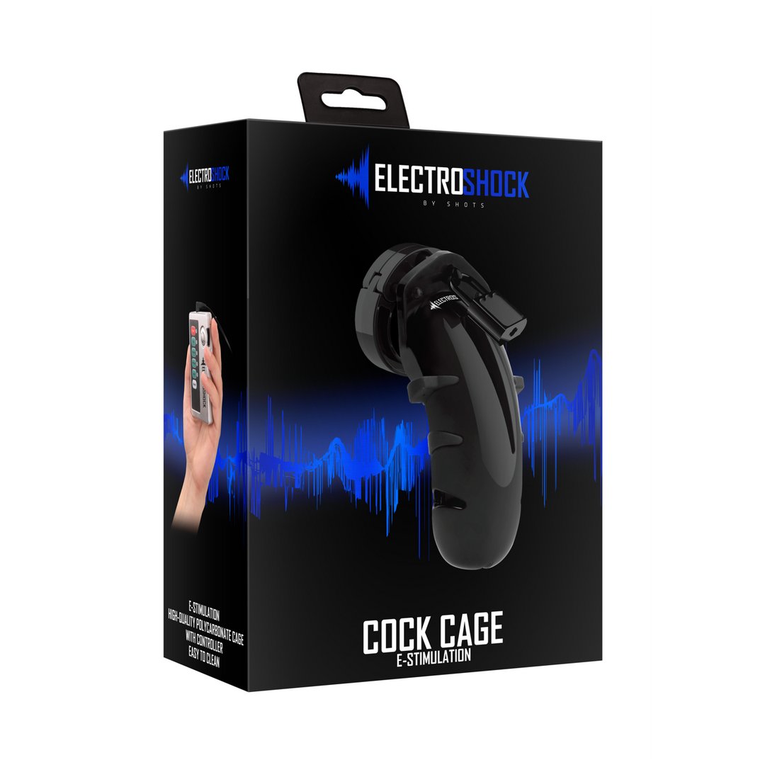 E - Stimulation Cockcage - EroticToyzProducten,Toys,Toys met Electrostimulatie,Penis Kooien,Toys voor Mannen,Peniskooien en Kuisheidsapparaten,,GeslachtsneutraalElectroShock by Shots