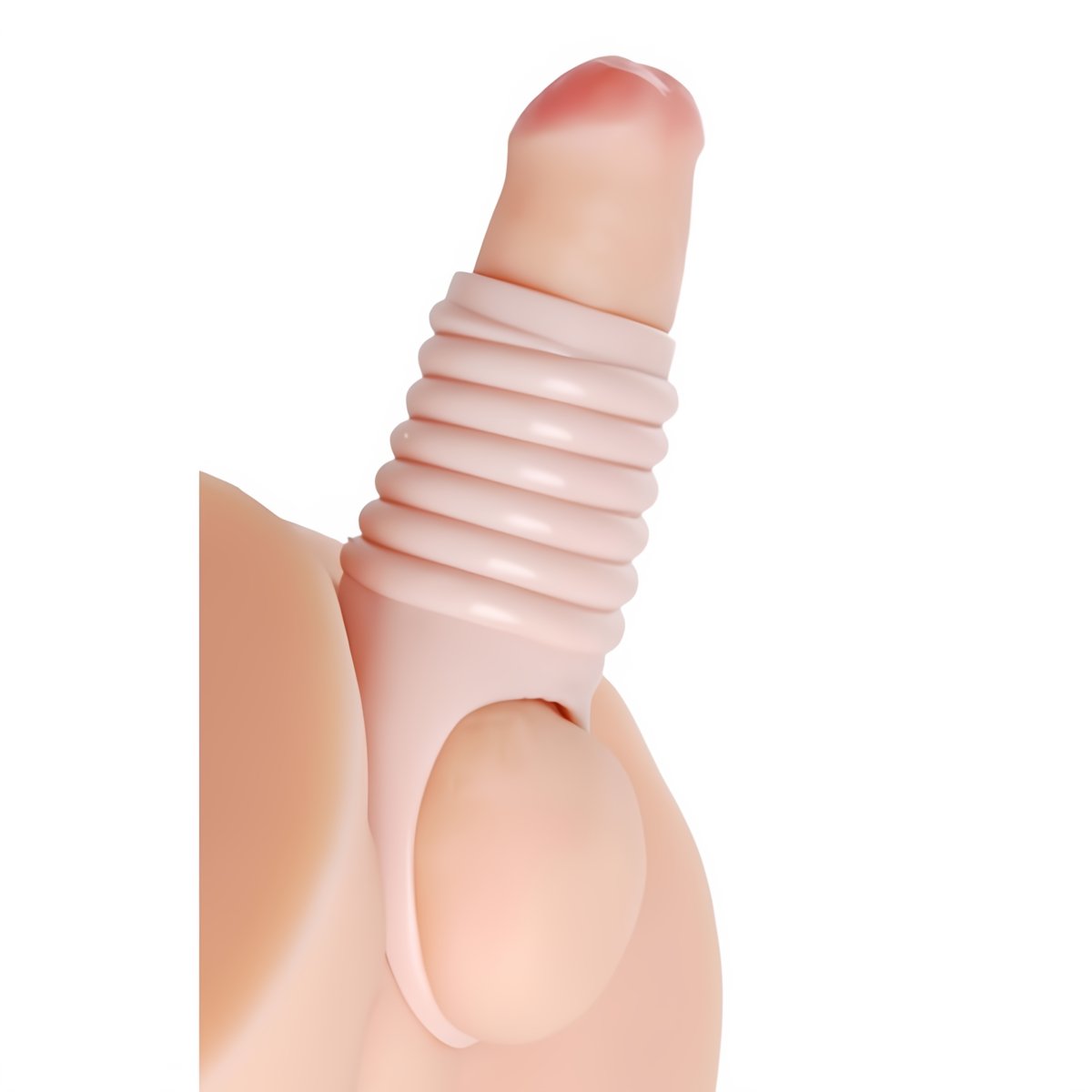 Echt Ruime Geribbelde Penisvergrotingshuls - Extra Dik voor Meer Omvang - EroticToyzProducten,Toys,Toys voor Mannen,Penis Sleeve,,XR Brands