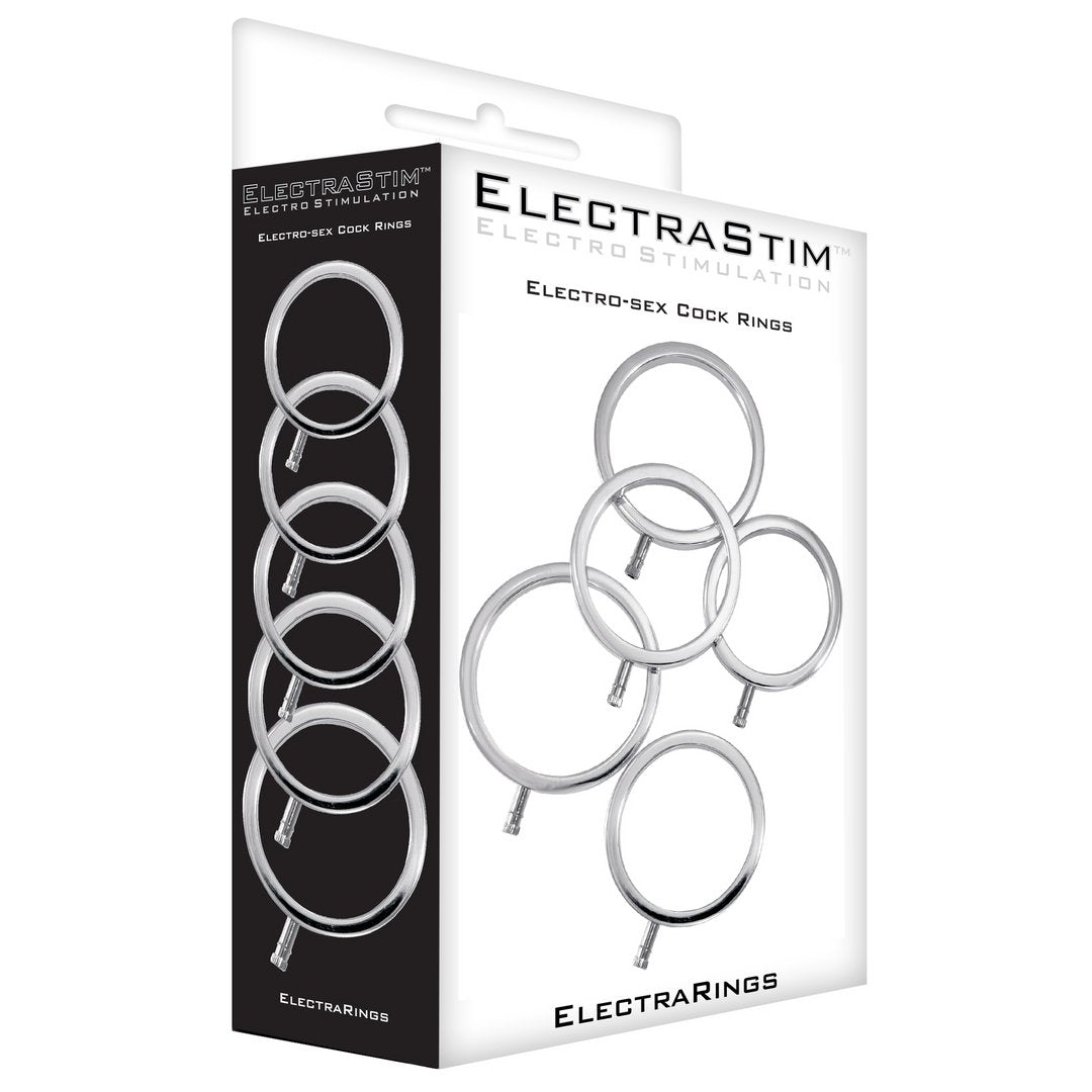 'ElectraStim Solid Metal Cockring Set - 5 Maten' - EroticToyzCockringenElectraStim