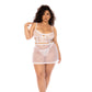 Elegance TwoinOne Babydoll Set L/XL - Wit - EroticToyzBabydollsMapalé