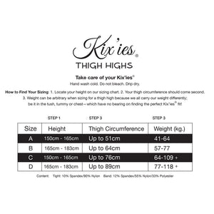 Elle - Thigh High - B - Black - EroticToyzProducten,Lingerie,Accessoires Lingerie,Kousen,,VrouwelijkKix'ies