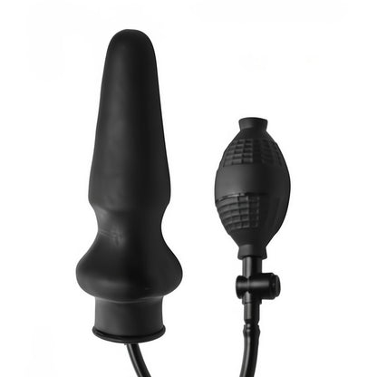 'Expand XL Opblaasbare Butt Plug Met Comfort Basis - Zwart' - EroticToyzOpblaasbaarXR Brands