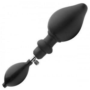 'Expander Inflatable Butt Plug met Handpomp - Zwart' - EroticToyzOpblaasbaarXR Brands