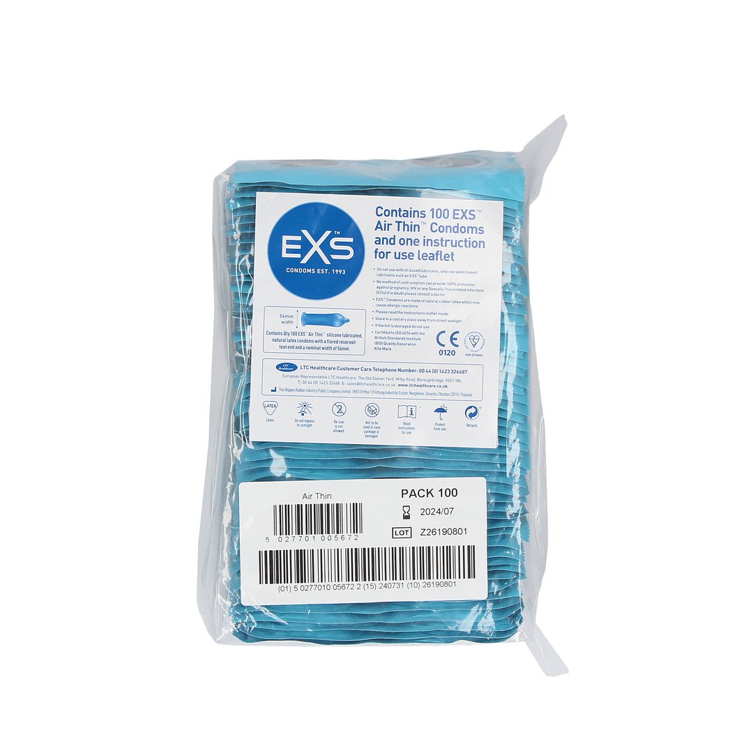 EXS Air Thin Condoms - Condoms - 100 Pieces - EroticToyzProducten,Veilige Seks, Verzorging Hulp,Veilige Seks,Condooms voor Mannen,,MannelijkEXS