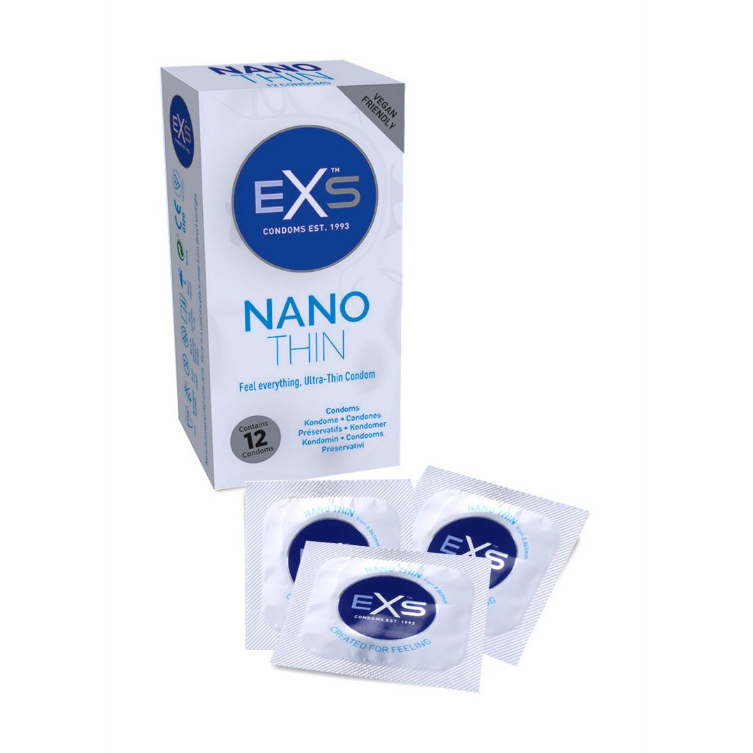 EXS Nano Thin - Condoms - 12 Pieces - EroticToyzProducten,Veilige Seks, Verzorging Hulp,Veilige Seks,Condooms voor Mannen,,MannelijkEXS