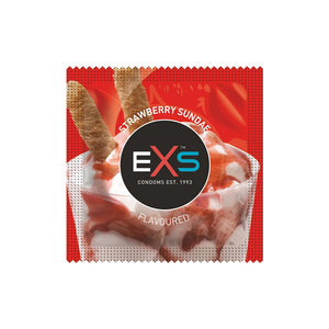 EXS Strawberry - Condoms - 100 Pieces - EroticToyzProducten,Veilige Seks, Verzorging Hulp,Veilige Seks,Condooms voor Mannen,,MannelijkEXS