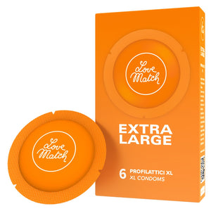 Extra Large - Condoms - 6 Pieces - EroticToyzProducten,Veilige Seks, Verzorging Hulp,Veilige Seks,Condooms voor Mannen,,MannelijkLove Match