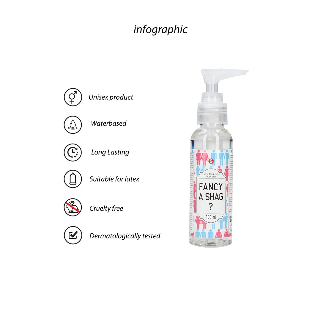 Fancy A Shag? - 100 ml - EroticToyzProducten,Veilige Seks, Verzorging Hulp,Glijmiddelen,Glijmiddelen op Waterbasis,,GeslachtsneutraalS - Line by Shots