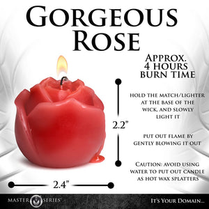 Flaming Rose - Drip Candle - Red - EroticToyzProducten,Veilige Seks, Verzorging Hulp,Massage,Massagekaarsen,Nieuwe Producten,,GeslachtsneutraalXR Brands