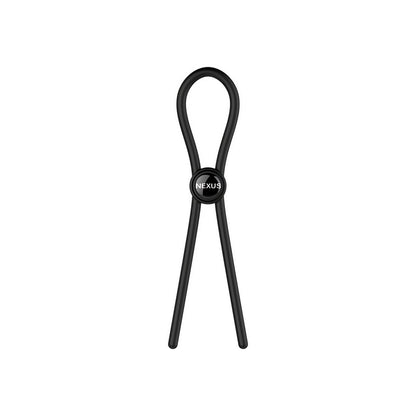 Forge Verstelbare Lasso Cock Ring - Zwart Siliconen 30 cm - EroticToyzCockringenNexus