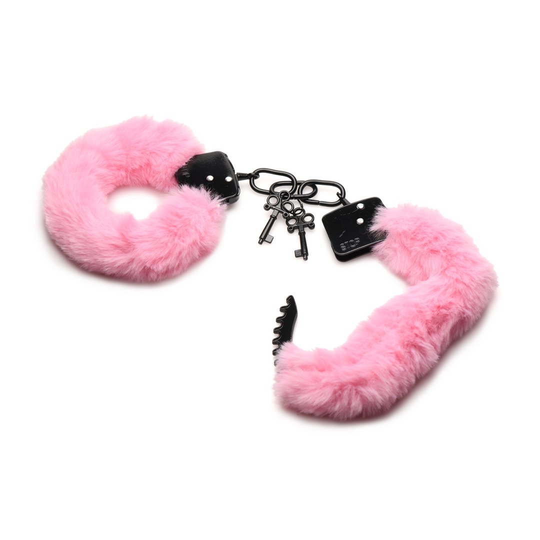 'Furry Handboeien - Verstelbaar 11,4 cm tot 18 cm - Roze' - EroticToyzHandboeienXR Brands