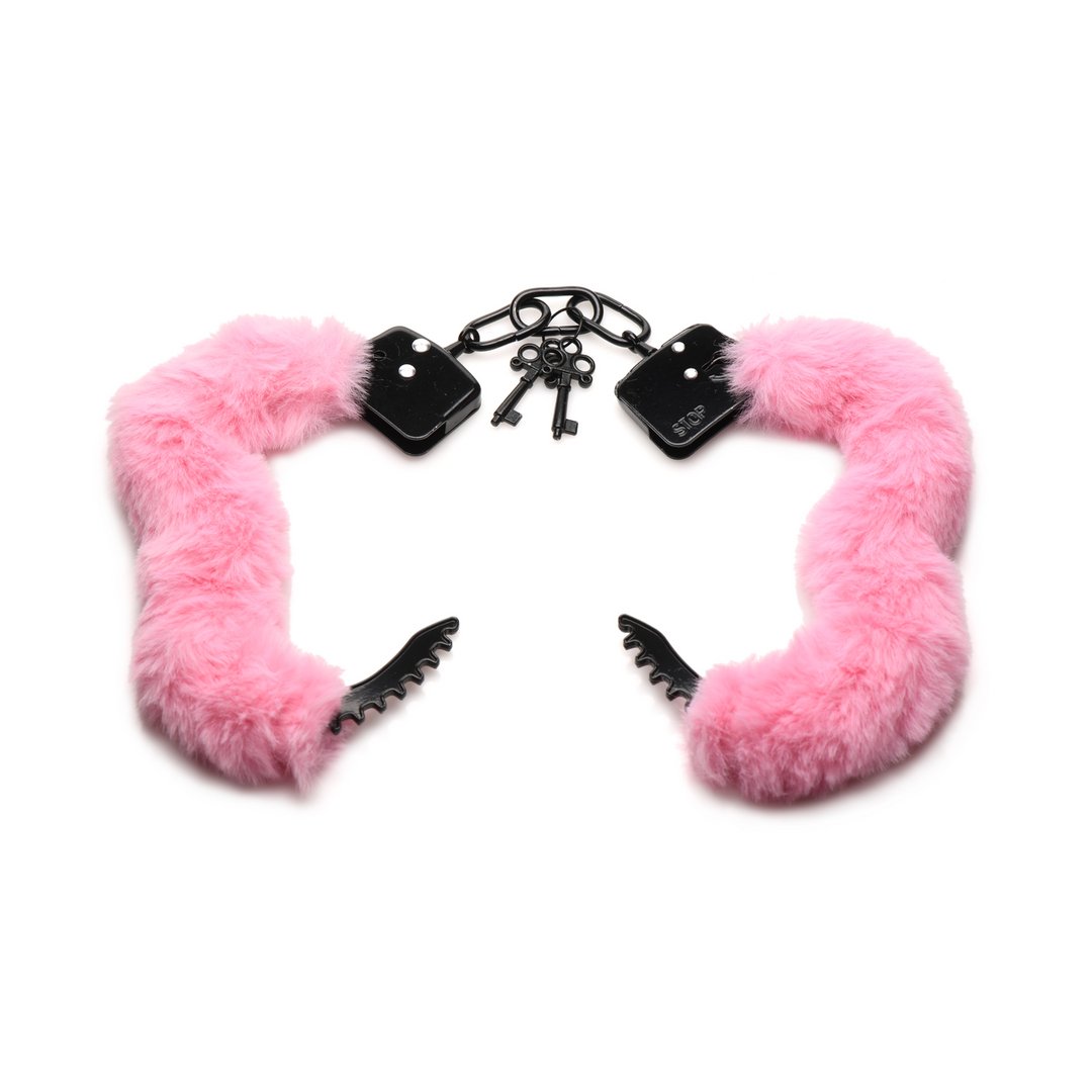 'Furry Handboeien - Verstelbaar 11,4 cm tot 18 cm - Roze' - EroticToyzHandboeienXR Brands