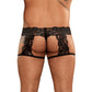 Garter Short met G - string - Zwart S/M - EroticToyzStringsMale Power