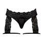 Garter Short met G - string - Zwart S/M - EroticToyzStringsMale Power