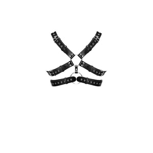 Gemini - Imitation Leather Harness - One Size - Black - EroticToyzProducten,Toys,Fetish,Harnassen,Lingerie,Lingerie voor Hem,Fetishkleding voor Hem,,MannelijkMale Power