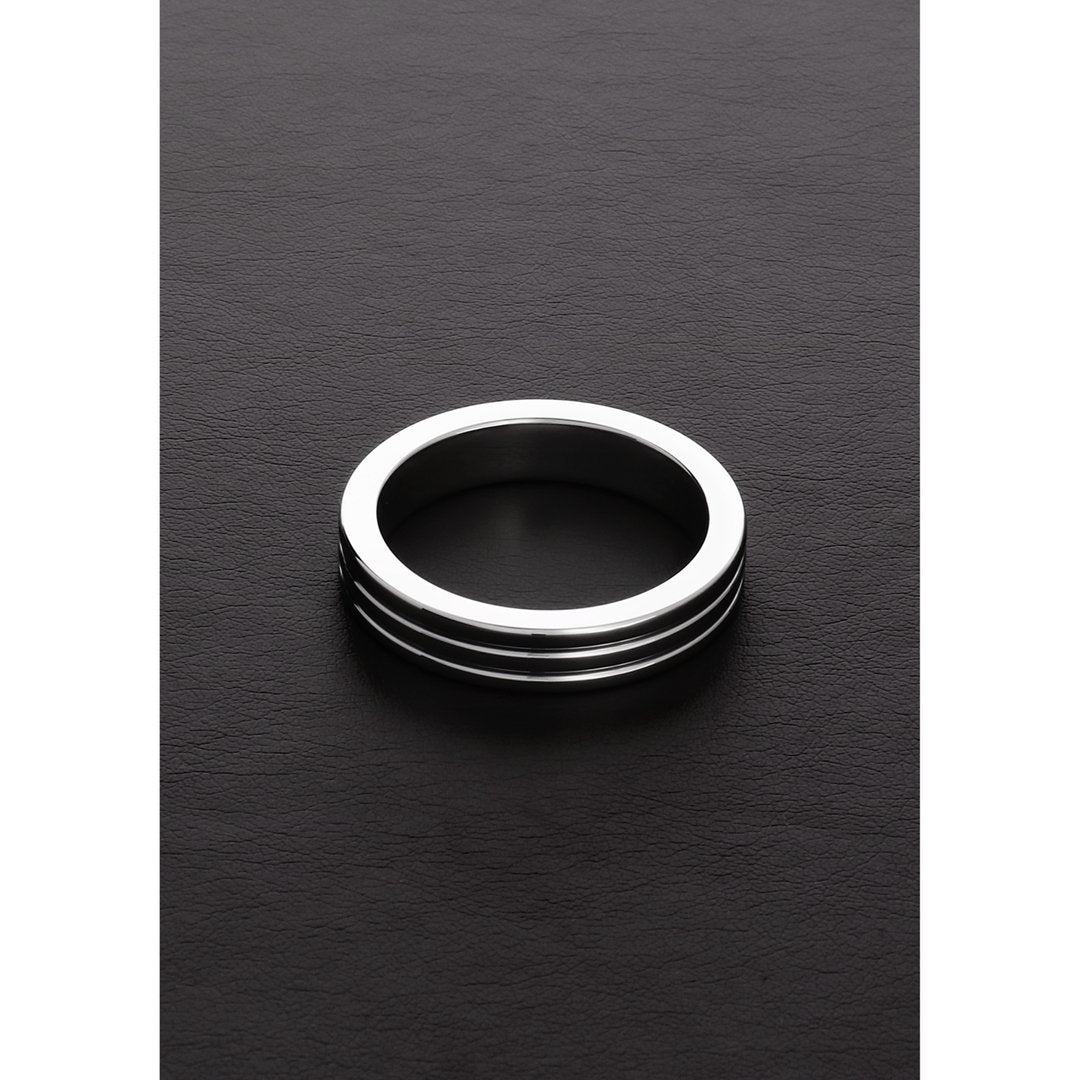 Geribbelde Cockring - 10 x 50 mm - RVS - EroticToyzProducten,Toys,Toys voor Mannen,Cockringen,,MannelijkSteel by Shots