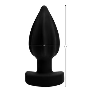 'Geribbelde Vibrerende Butt Plug met Afstandsbediening - Zwart' - EroticToyzButtplugs Anale Dildo's VibrerendXR Brands