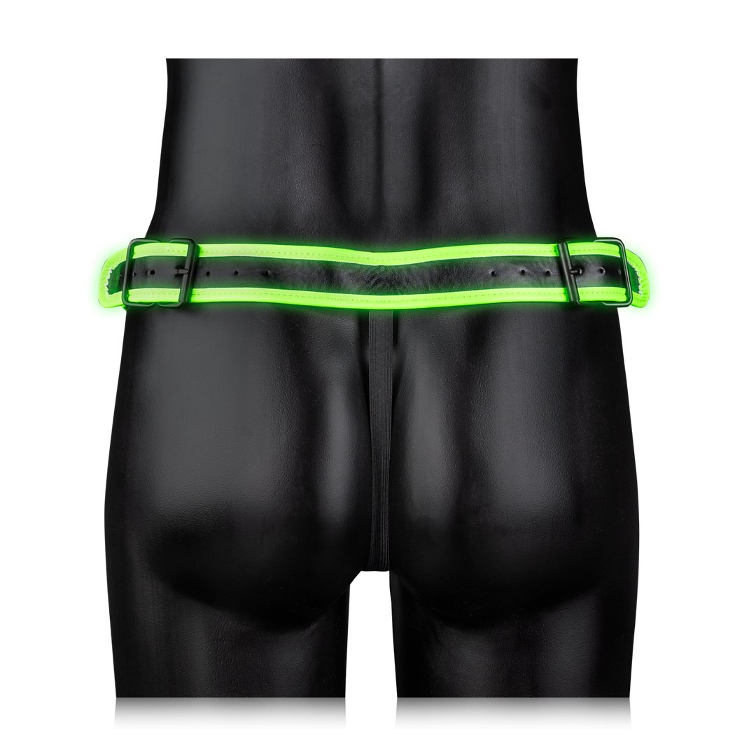 Gestreepte Jockstrap met Glow - in - the - Dark Effect - XL - EroticToyzJocksOuch! by Shots