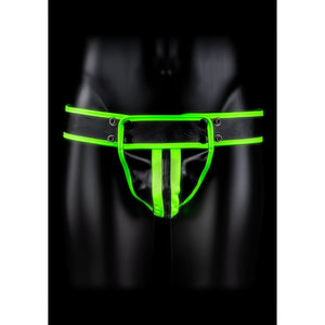 Gestreepte Jockstrap met Glow - in - the - Dark Effect - XL - EroticToyzJocksOuch! by Shots