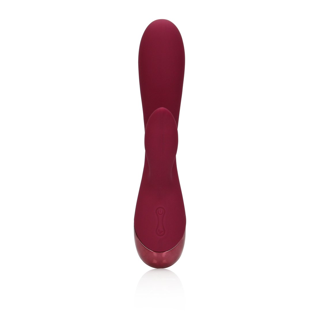 Gladde Silicone Rabbit Vibrator - Donker Kersen - EroticToyzRabbit VibratorsLoveline by Shots