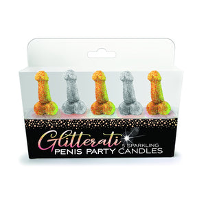 Glitterati Penis, Candle Set - EroticToyzProducten,Grappige Erotische Gadgets,Kaarsen,,GeslachtsneutraalLittle Genie Productions