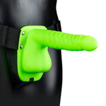 Glow in the Dark Ribbed Hollow Strap - 21 cm - EroticToyzProducten,Toys,Toys voor Koppels,Voorbinddildo's,Dildos,Voorbinddildo's,Hol,,GeslachtsneutraalOuch! by Shots