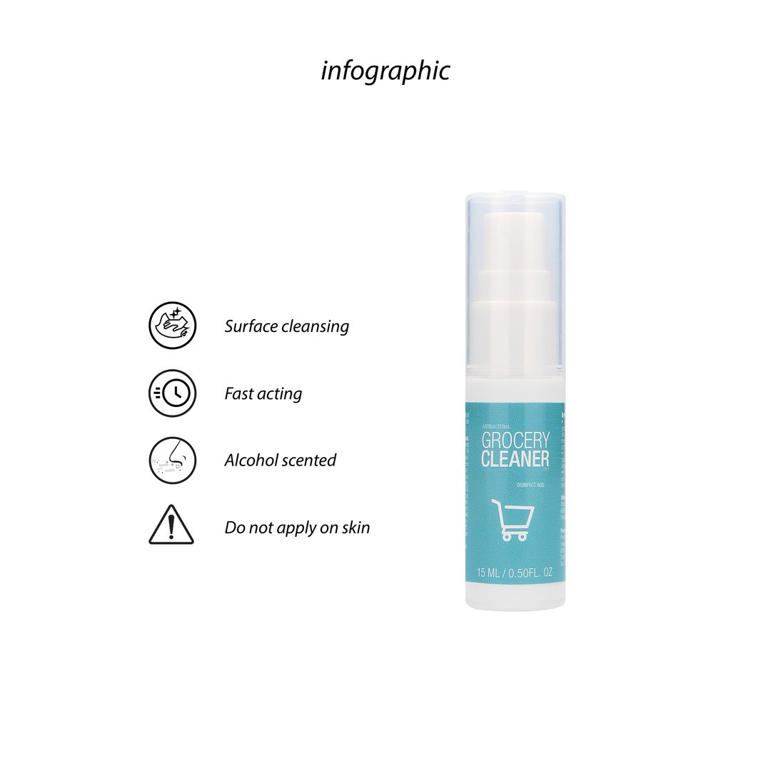 Grocery Cleaner - 15 ml - EroticToyzProducten,Veilige Seks, Verzorging Hulp,HygiÃ«ne,Ontsmettingsmiddelen,Outlet,,GeslachtsneutraalPharmquests by Shots