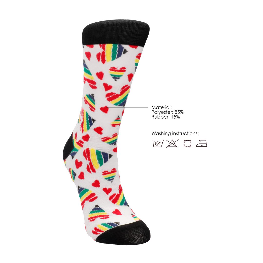 Happy Hearts Uniseks Sokken - EU Maat 36 - 41 - EroticToyzSokkenSexy Socks by Shots